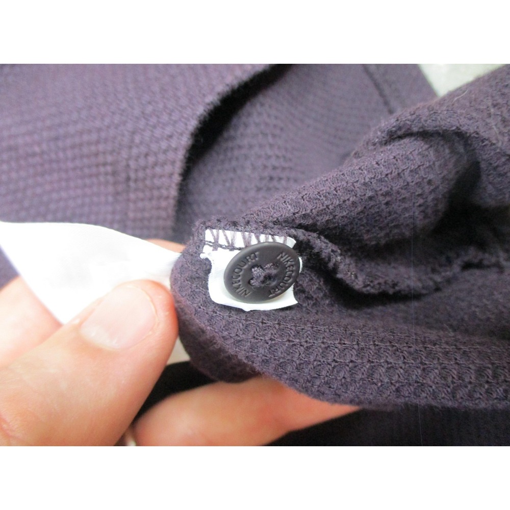 Nike Polo Shirt Mens Large Purple Court Challenge Short Sleeve Swoosh Tennis - Picture 11 of 11